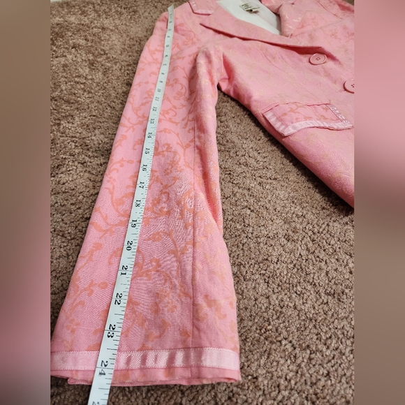 Johnny Was Pink Paisley Jaquard Double Button Collared Blazer Women's Si… - Picture 11 of 11